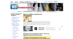 Desktop Screenshot of mdpersonalstatements.com