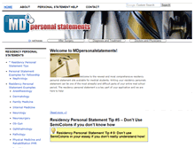 Tablet Screenshot of mdpersonalstatements.com